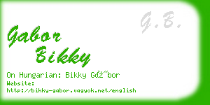 gabor bikky business card